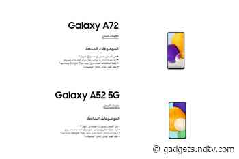 Samsung Galaxy A72, Galaxy A52 5G Launch Imminent as Support Pages Go Live; Official Renders Revealed
