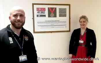 London Marathon medal donated to Warrington school - Gary Skentelbery