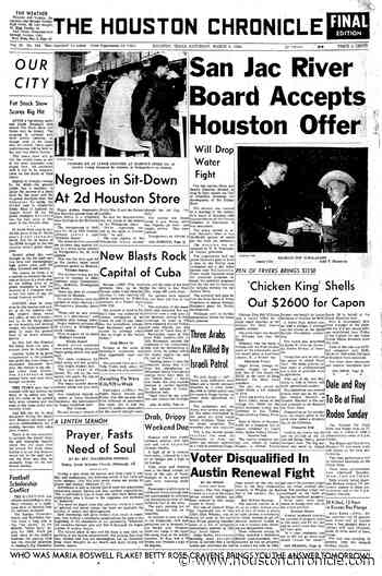 Houston Chronicle Page One: March 5, 1960 - Houston Chronicle