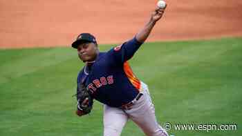 Houston Astros pitcher Framber Valdez fractured left ring finger in spring debut, X-ray shows - ESPN