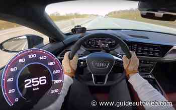 La Audi RS e-tron GT en action sur l'autobahn