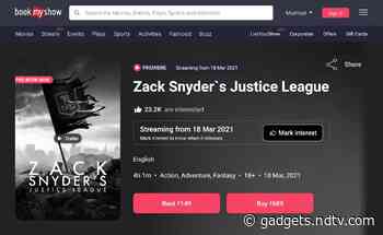 Justice League Snyder Cut India Pricing, Release Time Announced