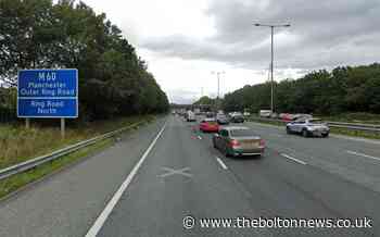 Lane of M60 near Kearsley closed due to lorry fire