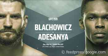 How to watch UFC 259 Blachowicz vs Adesanya on the web, iPhone, Apple TV, more