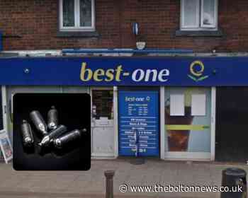 BOLTON: Nearly 400 laughing gas canisters seized at post office shop - The Bolton News