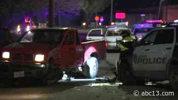Houston Police Dept. cruiser crashes into suspected drunk driver - KTRK-TV