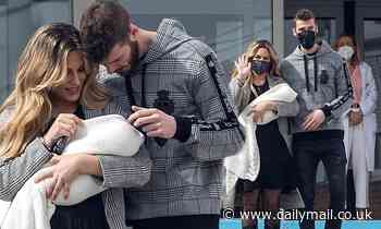 David de Gea and girlfriend Edurne leave hospital with newborn daughter Yanay