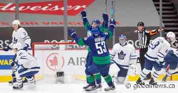 Vancouver Canucks down Leafs 4-2, handing Toronto 2nd straight loss - Global News