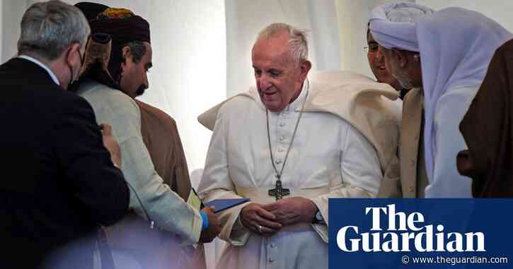 Pope Francis gives speech on first papal visit to Iraq – video