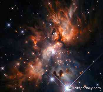 Through the Cosmic Clouds: Hubble Spots a Beautiful Stellar Nursery