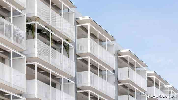 Alvisi Kirimoto designs affordable housing complex with perforated metal balconies
