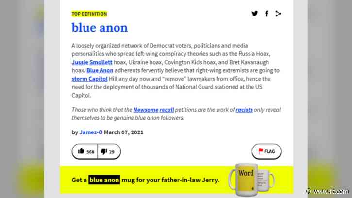 Urban Dictionary restores ‘Blue Anon’ after censorship backlash over new label for left-wing conspiracy theorists