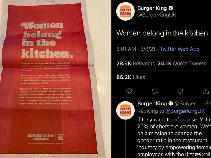 Burger King eats, then deletes, its words on International Women's Day: Tuesday Wake-Up Call