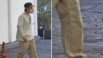 Justin Bieber Rocking Kanye's Sold-Out Yeezy 450 in Cloud Whites
