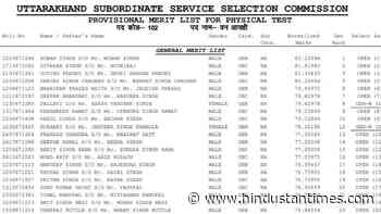 UKSSSC Forest Guard results 2021 declared at sssc.uk.gov.in, check here - Hindustan Times
