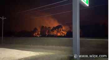 Multiple fire crews battling another forest fire blazing in Harrison County - WLOX