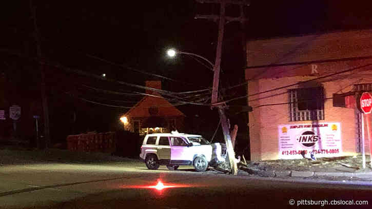 Vehicle Crashes Into Pole On Brownsville Road, Intersection Expected To Be Closed For Hours