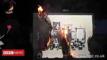 Banksy art burned, destroyed and sold as token in 'money-making stunt'