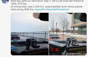 Saskatoon driver ticketed twice in 20 minutes - Saskatoon | Globalnews.ca - Global News