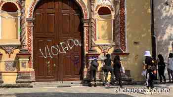 Se deslindan católicas de actos vandálicos en Cuernavaca; llaman a limpiar iglesia grafiteada - El Queretano