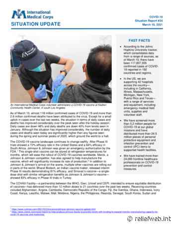 International Medical Corps COVID-19 Situation Report #34, March 10, 2021 - World - ReliefWeb
