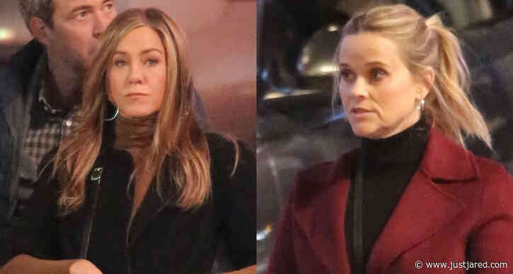 Jennifer Aniston & Reese Witherspoon Spend a Late Night on Set of 'The Morning Show'