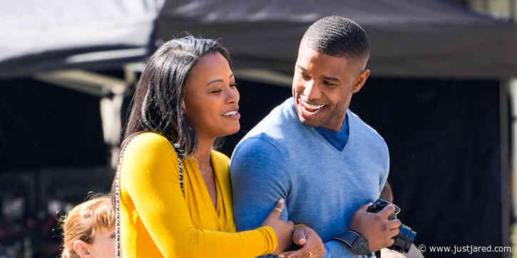Michael B. Jordan & Chante Adams Dance Outside The Met While Filming 'Journal For Jordan'