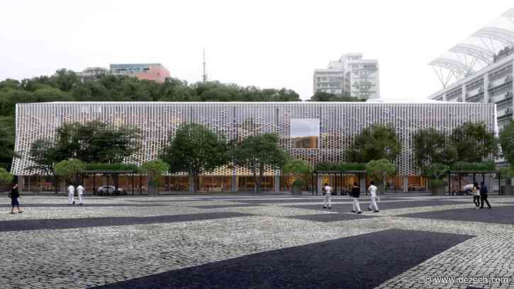 Mecanoo designs Macau Central Library with light-filtering facade informed by books