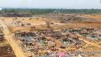Drone footage shows extent of damage from Equatorial Guinea blast