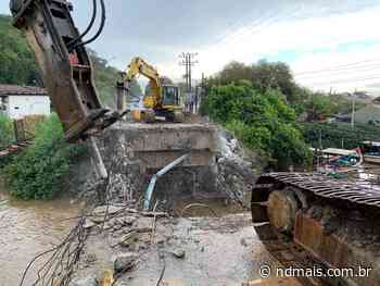 Ponte de Itajuba começa a ser removida em Barra Velha - ND Mais