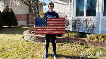 Long Island teen creates wooden American flags to send to every member of Congress