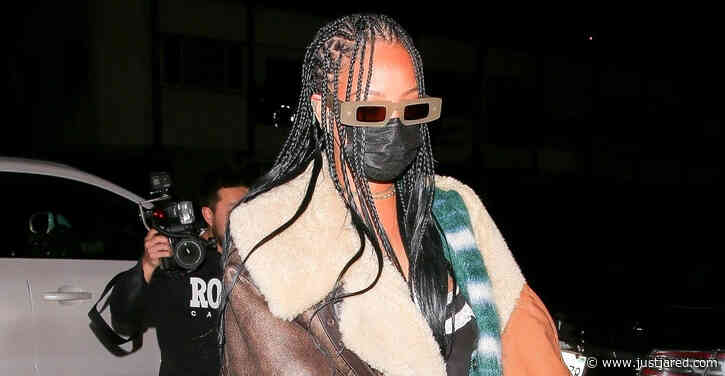 Rihanna Sports Sweatpants & Heels for Another Night Out in Santa Monica