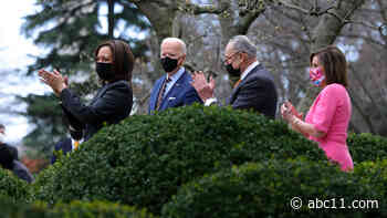 Joe Biden, Democrats celebrate after signing COVID stimulus bill | WATCH LIVE