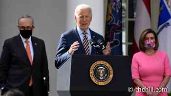 Biden celebrates relief bill with Democratic leaders