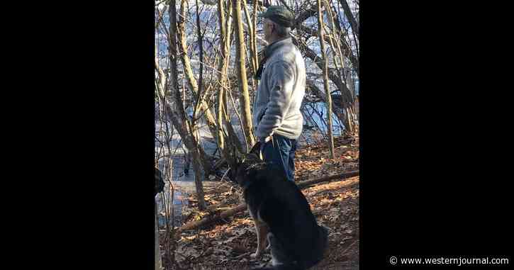 ‘Hero’ Dog Notices Something Is Not Right, Alerts Owner to Man Trapped in Freezing Water