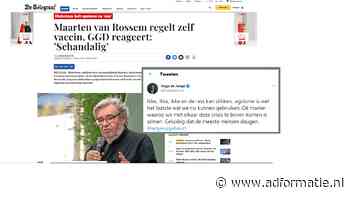 Maarten van Rossem 'regelt zelf' vaccinatie, Hugo de Jonge reageert met ongewoon harde ‘dikke ikke-tweet’