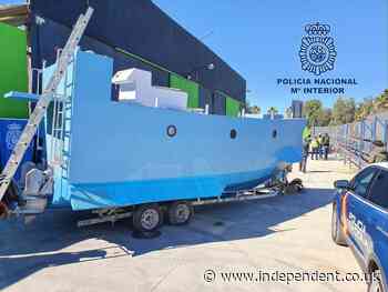 Spanish police seize homemade ‘narco-submarine’ capable of carrying up to two tonnes of drugs