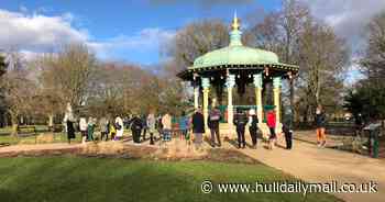 People gather at Pearson Park for Sarah Everard vigil in Hull