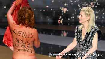 Actress strips on stage in rallying cry for culture at Cesar Awards
