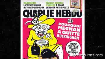 Queen Elizabeth Kneels on Meghan Markle's Neck in Charlie Hebdo Cover