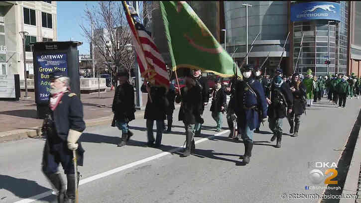 ‘It’s Like Our Christmas’: Dozens Of People March St. Patrick’s Parade Route In Downtown Pittsburgh
