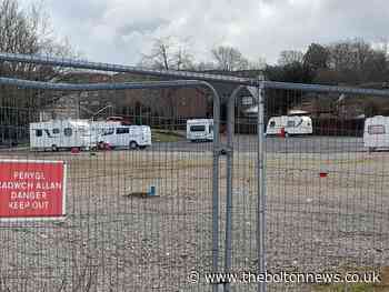 Travellers park up on land next to Horwich Leisure Centre