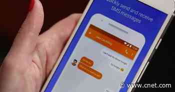 You need to use Android Messages for Web to text through your laptop. Here's how     - CNET