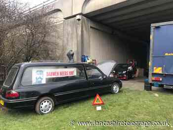 Blackburn with Darwen Council 'investigating the options' over man who set-up home under M65 bridge