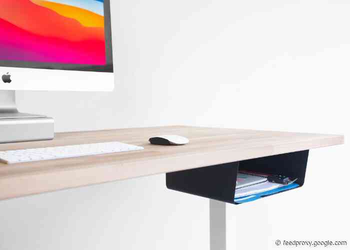 New larger Elevation Shelf under desk shelf keeps your gear organized