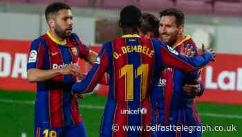 Lionel Messi marks record-equalling 767th appearance with brace in Barcelona win