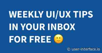 UserInterface.io - Weekly UI/UX tips in your inbox for free