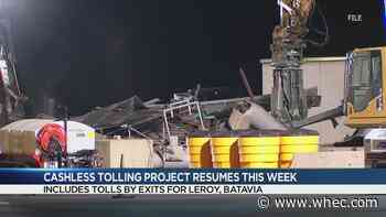 Tollbooth removal to resume on Thruway this week