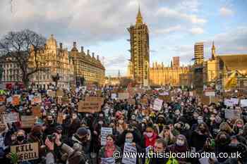 Sarah Everard: Four arrested at central London protests