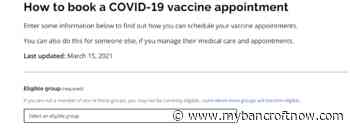Ontario vaccine portal now open - mybancroftnow.com